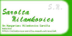 sarolta milankovics business card